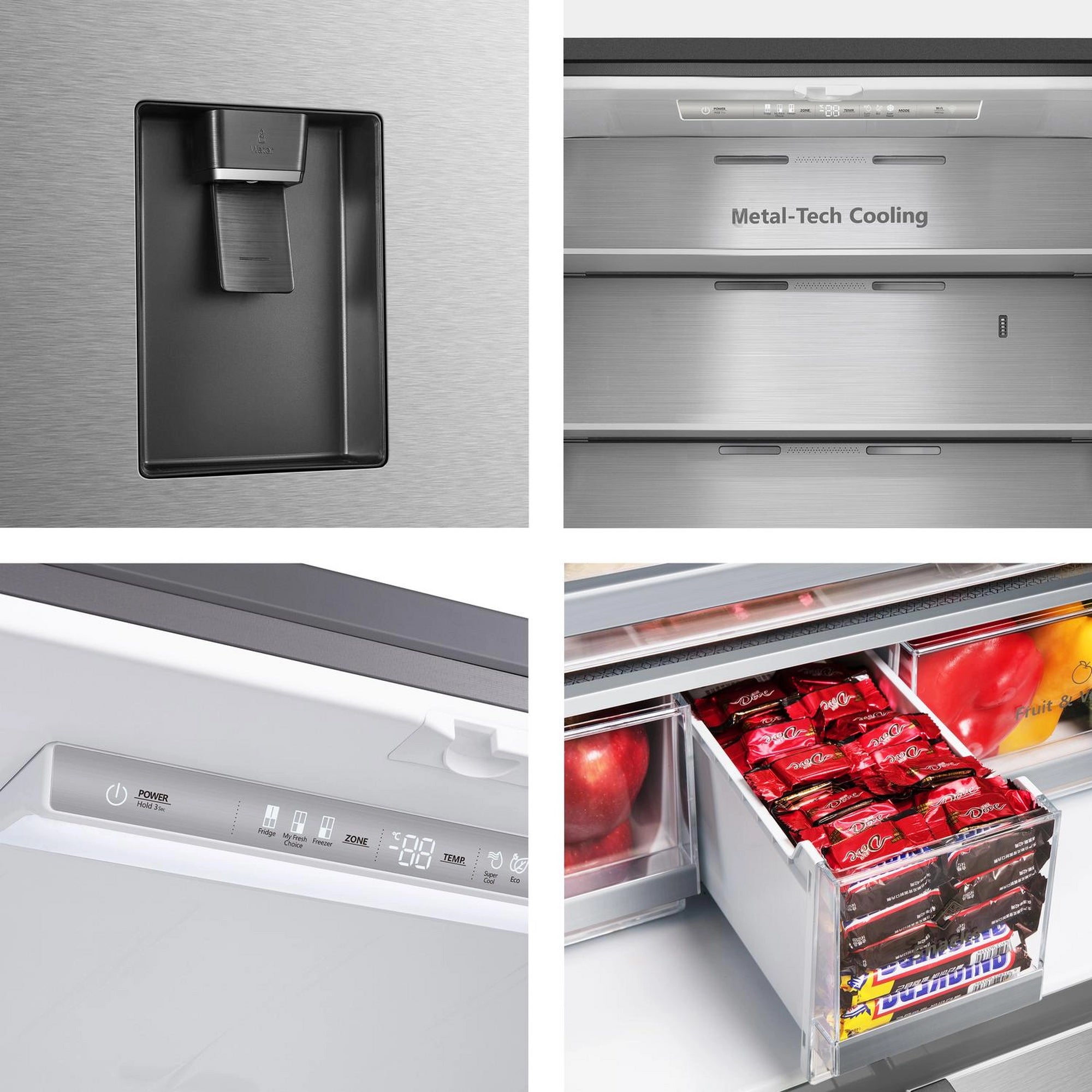 Samsung RS57DG400EM9EU 91cm  Frost Free American Fridge Freezer - Silver