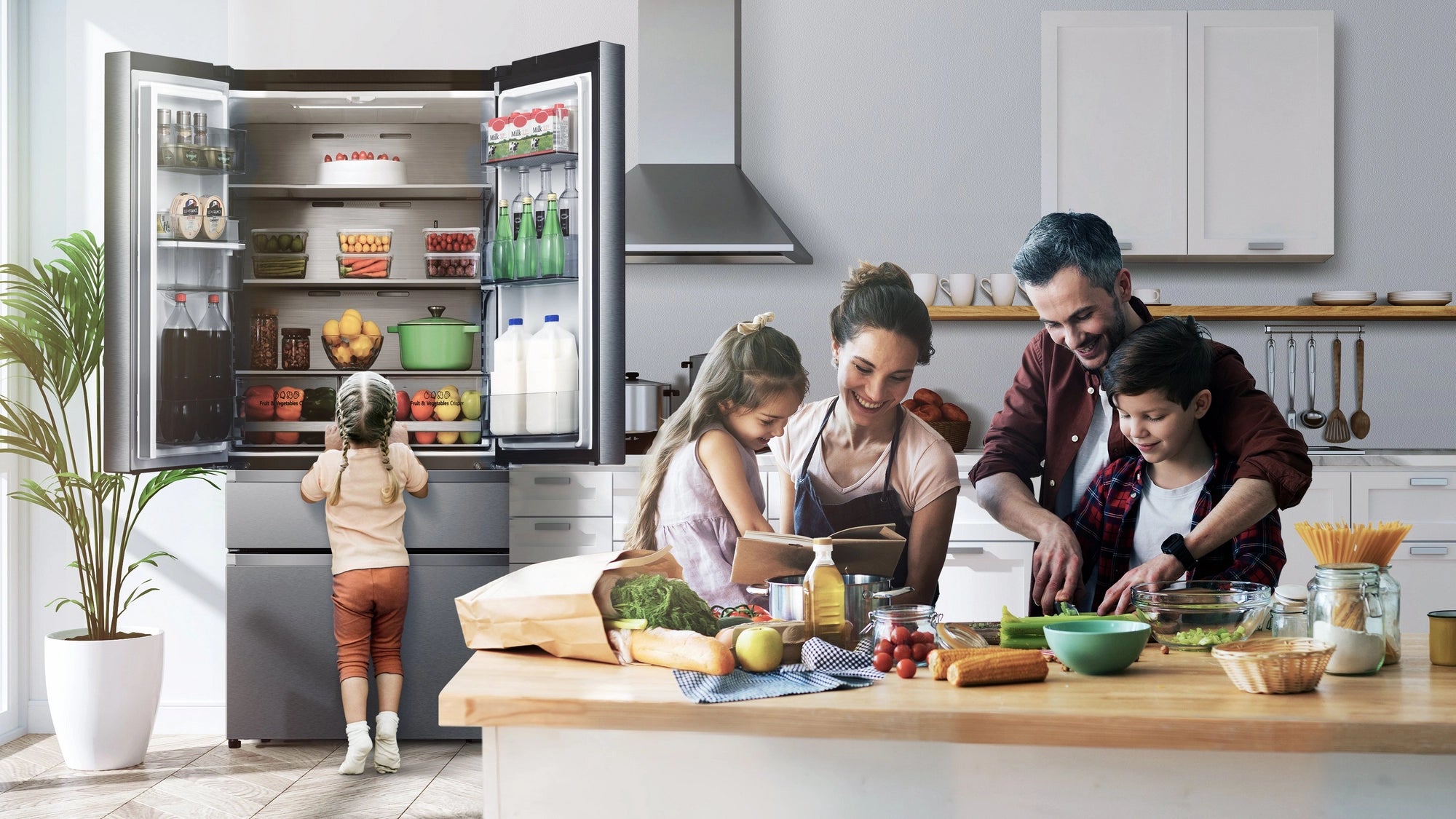 Samsung RS57DG400EM9EU 91cm  Frost Free American Fridge Freezer - Silver