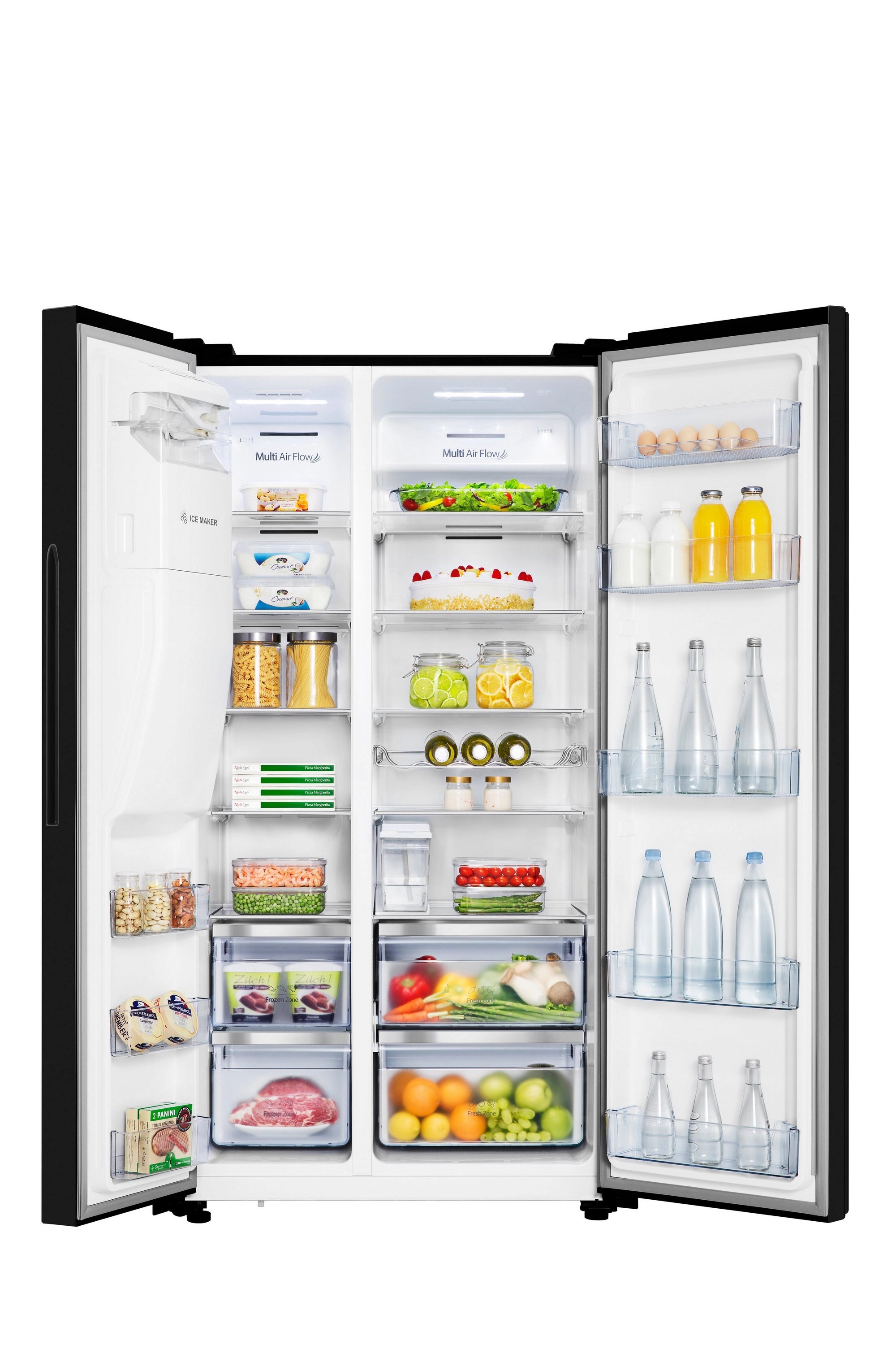Hisense RS694N4TBE 91cm 70/30 Frost Free American Fridge Freezer - Black