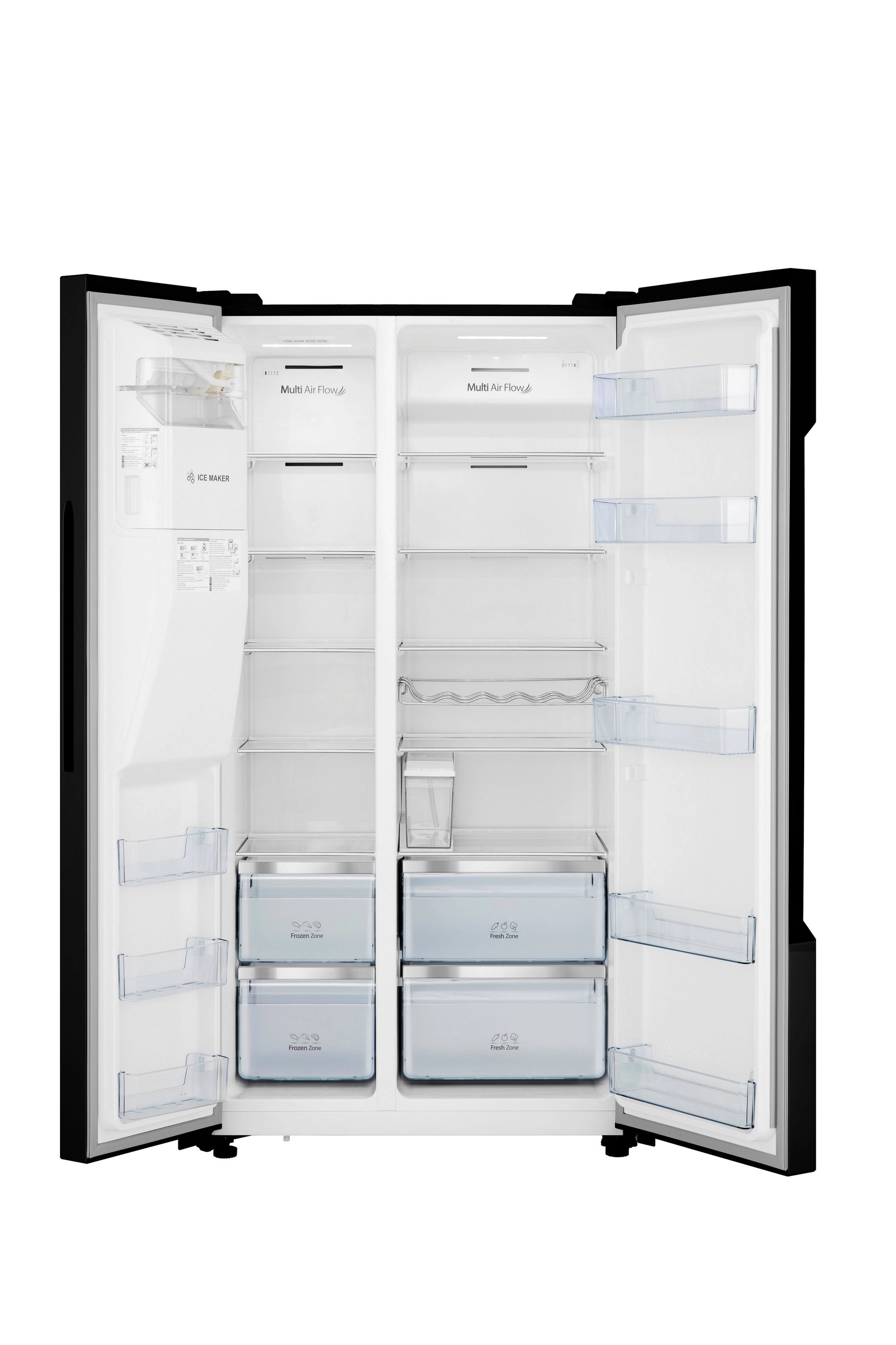 Hisense RS694N4TBE 91cm 70/30 Frost Free American Fridge Freezer - Black