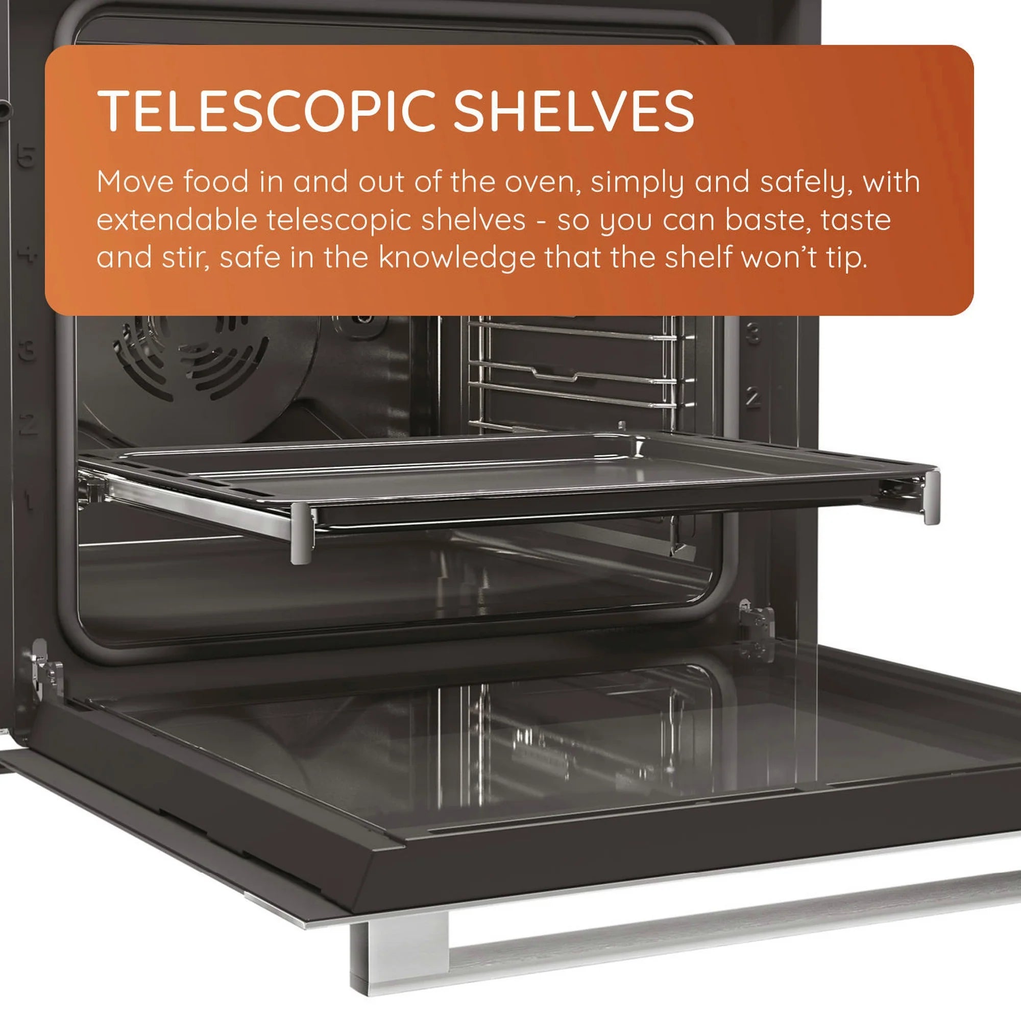 Hotpoint SAEU4544TCIX 59.5cm Built In Electric Single Oven - Inox