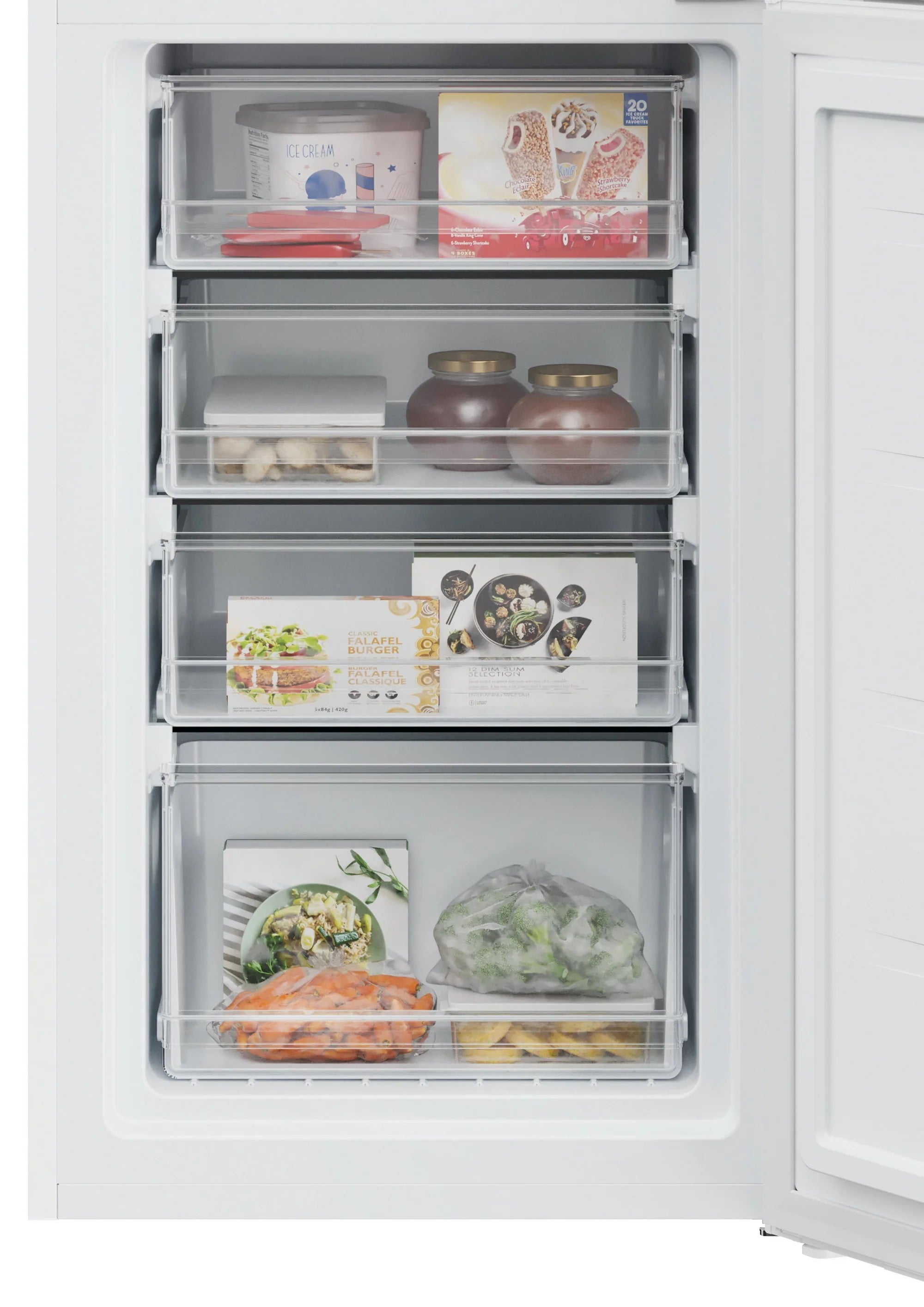 Hoover HVT3CLECKIHW 54.5cm 50/50 Low Frost Fridge Freezer - White