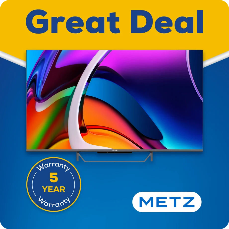 Metz 43MQE7600ZUK 43" Smart QLED TV with Portable Bluetooth Speaker