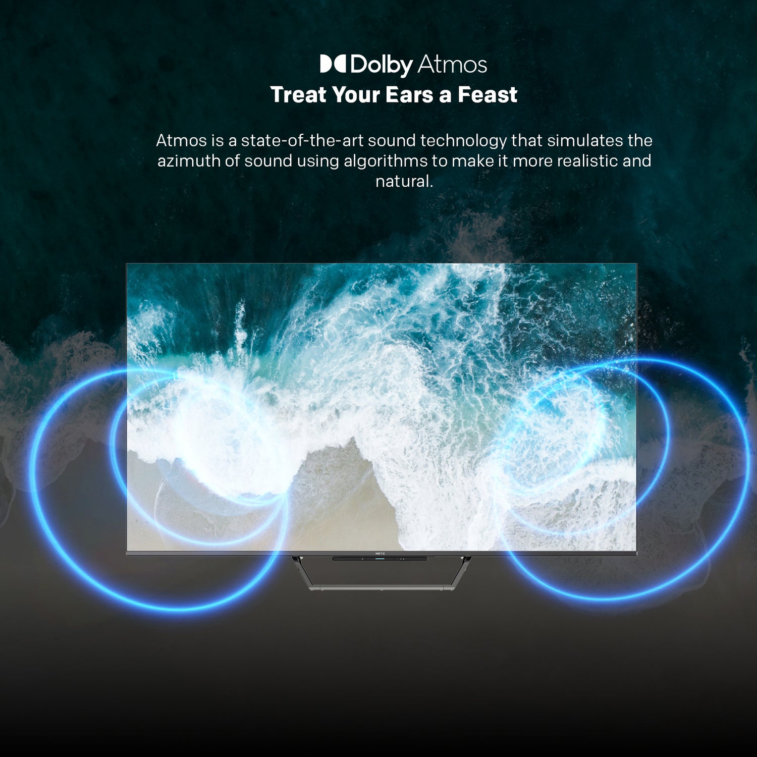 Metz 55MQF7500ZUK 55" 4K QLED Smart TVs -  Black