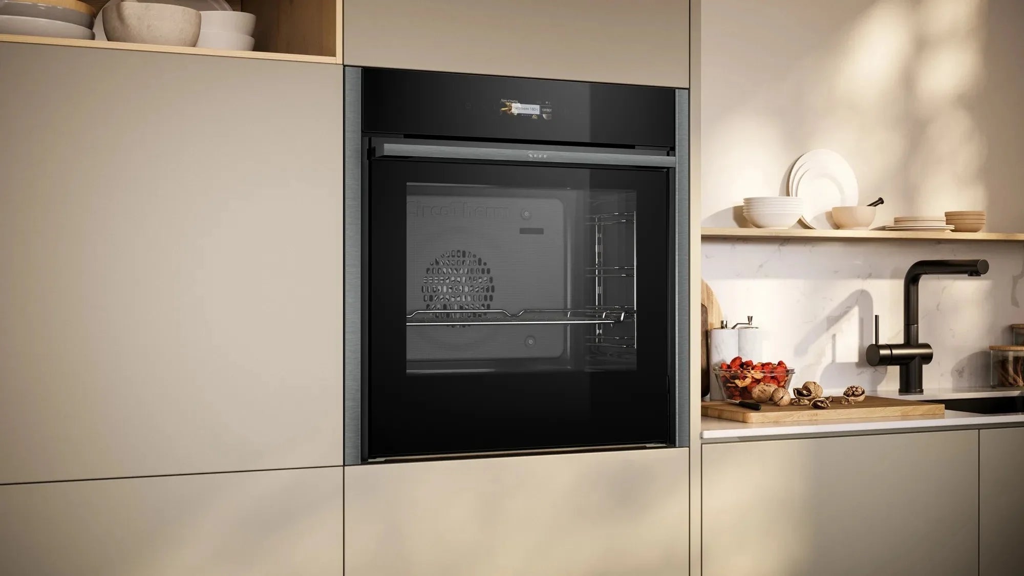 NEFF B54CR31G0B 59.6cm Built In Electric Single Oven - Graphite Grey