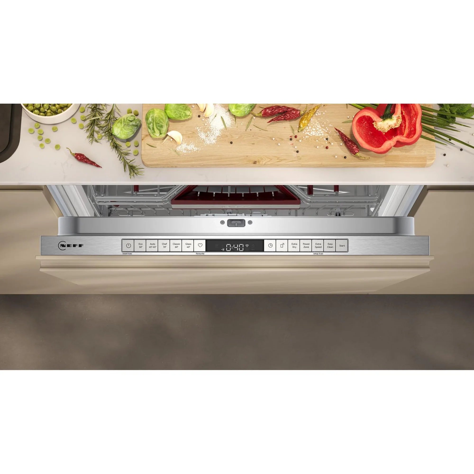 NEFF S195HCX02G Integrated Dishwasher - 14 Place Settings