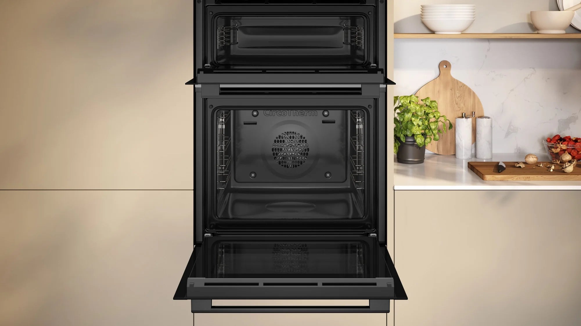 NEFF U1ACE2AG3B 59.4cm Built In Electric Double Oven - Graphite Grey