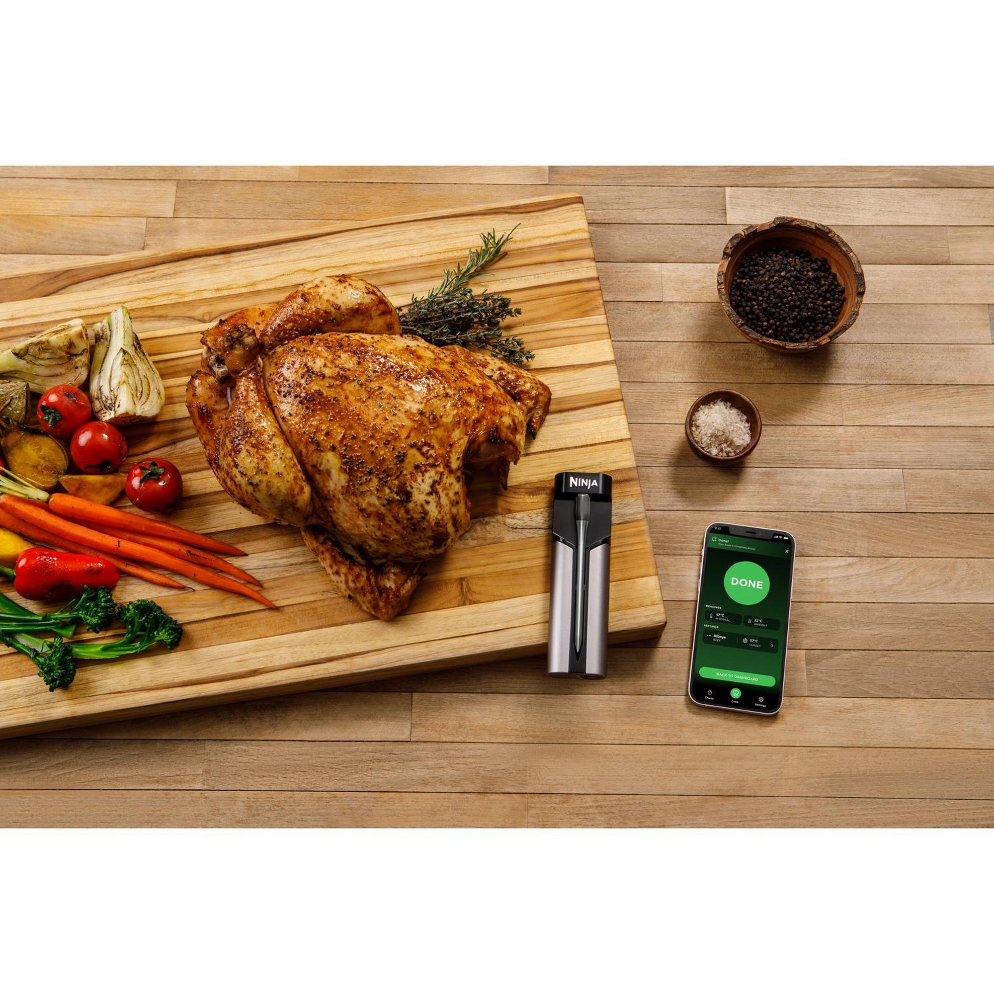 Ninja WP100EU ProChef Wireless Cooking Thermometer - Black/Silver