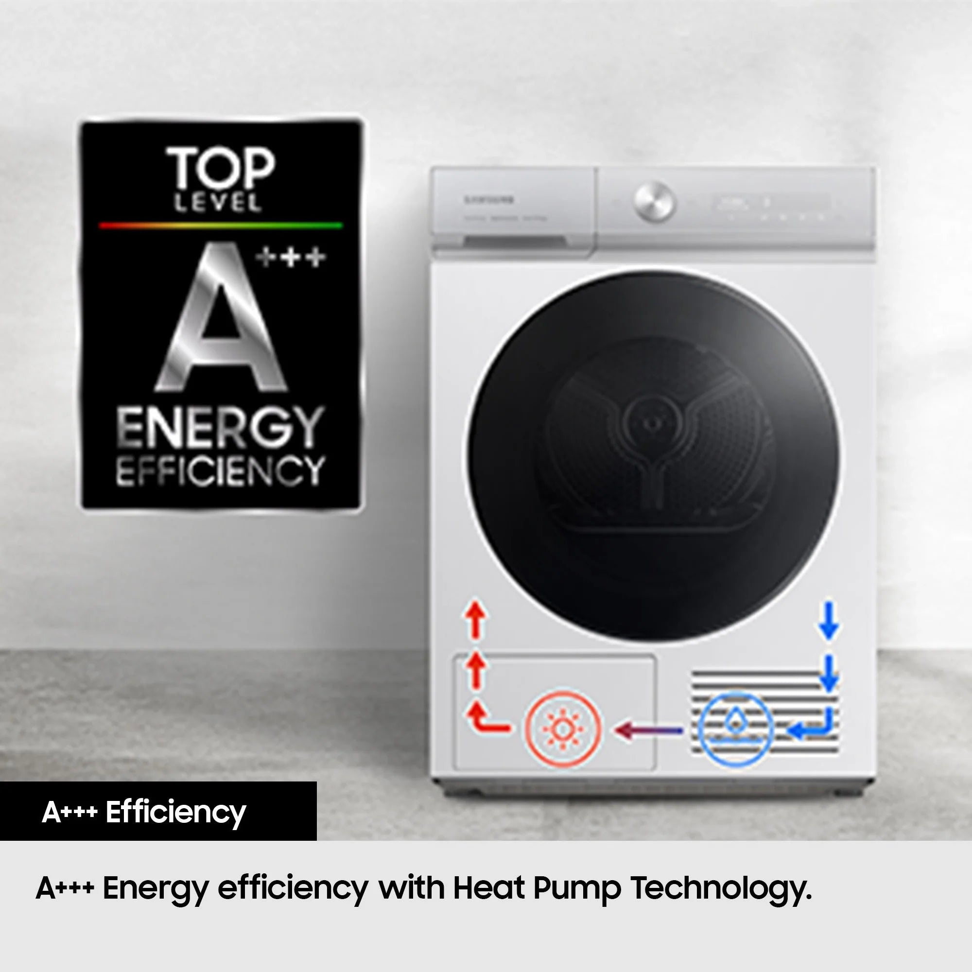 Samsung Series 5 OptimalDry™ DV90CGC0A0ABEU 9kg Smart Heat Pump Tumble Dryer - Black