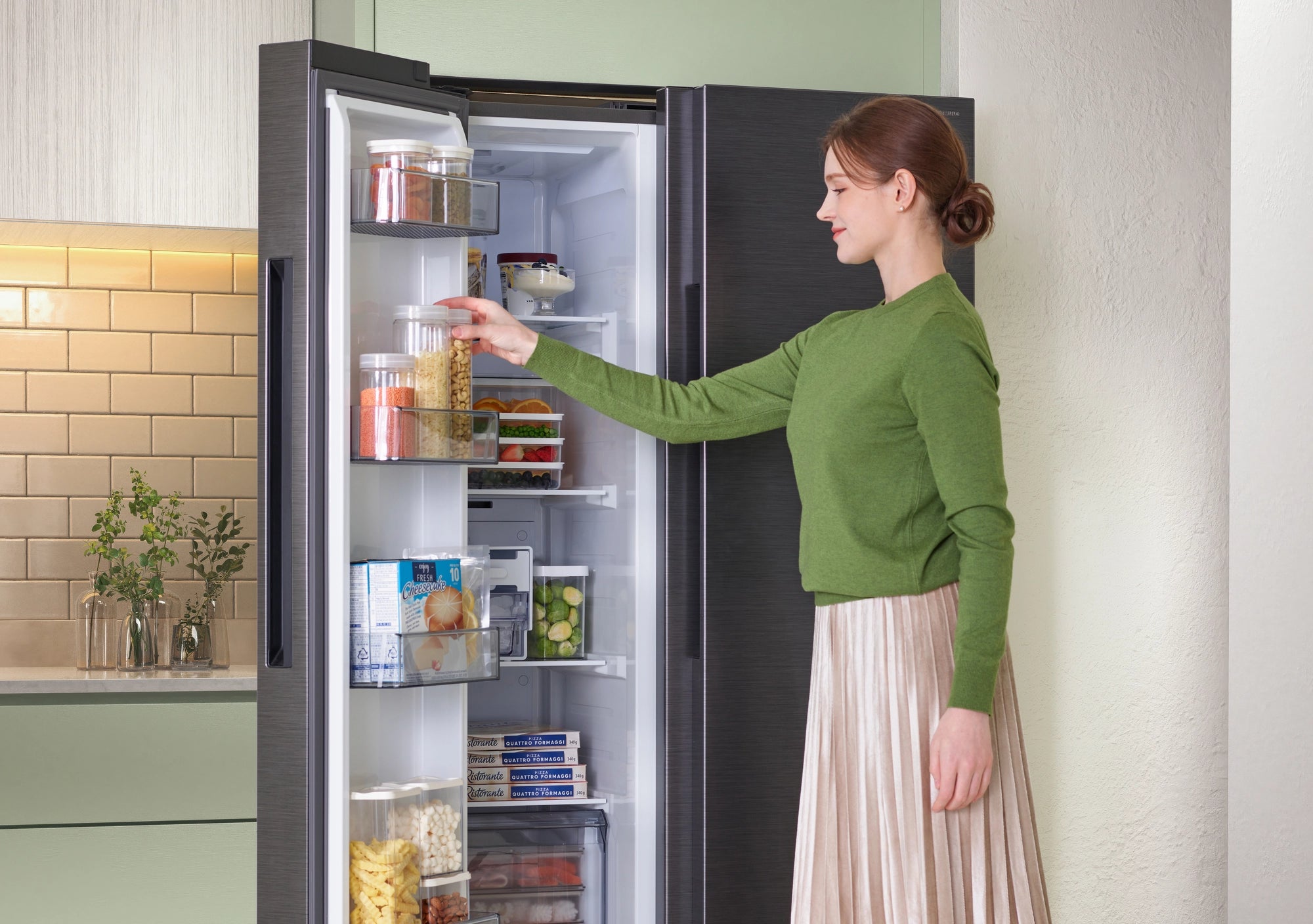 Samsung RS70F64KEFEU 91cm Side by Side American Fridge Freezer - Black