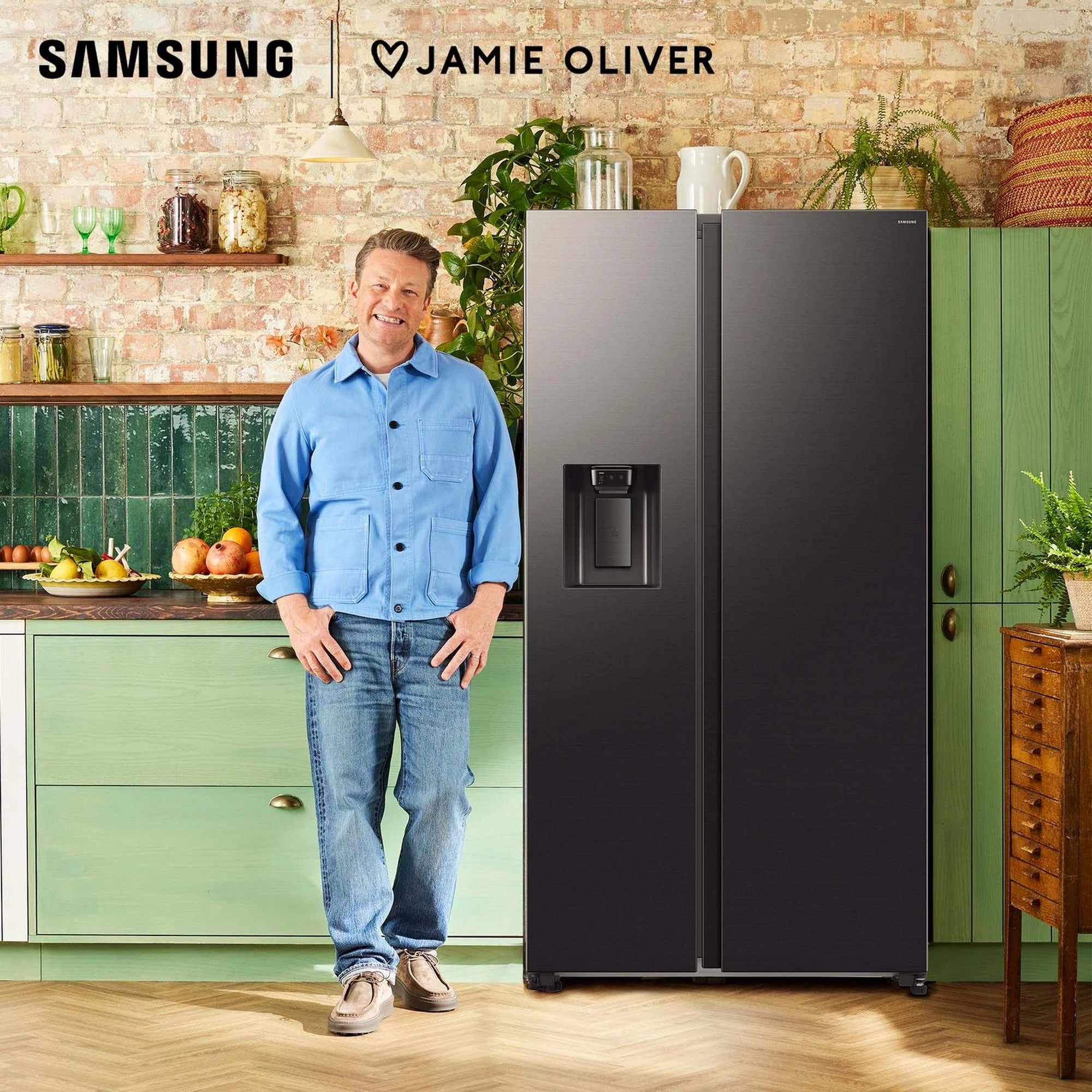 Samsung RS70F64KEFEU 91cm Side by Side American Fridge Freezer - Black