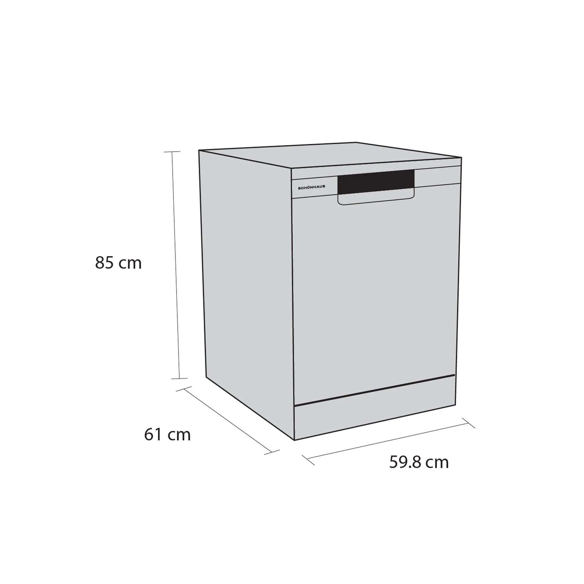 Schonhaus DWSF0115FSBG Dishwasher in Graphite - 15 Place Settings