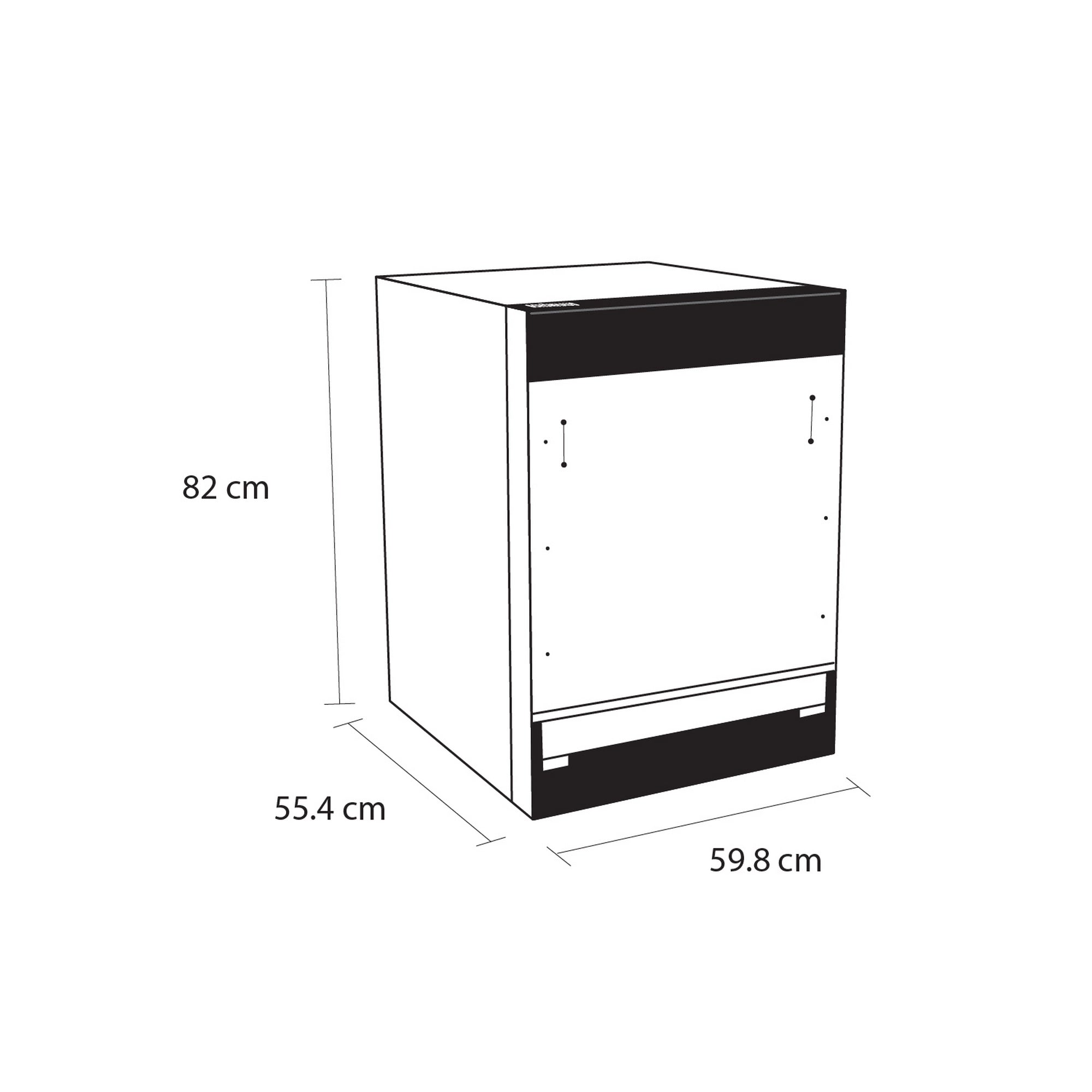Schonhaus DWSI0115FSB Integrated Dishwasher - 15 Place Settings