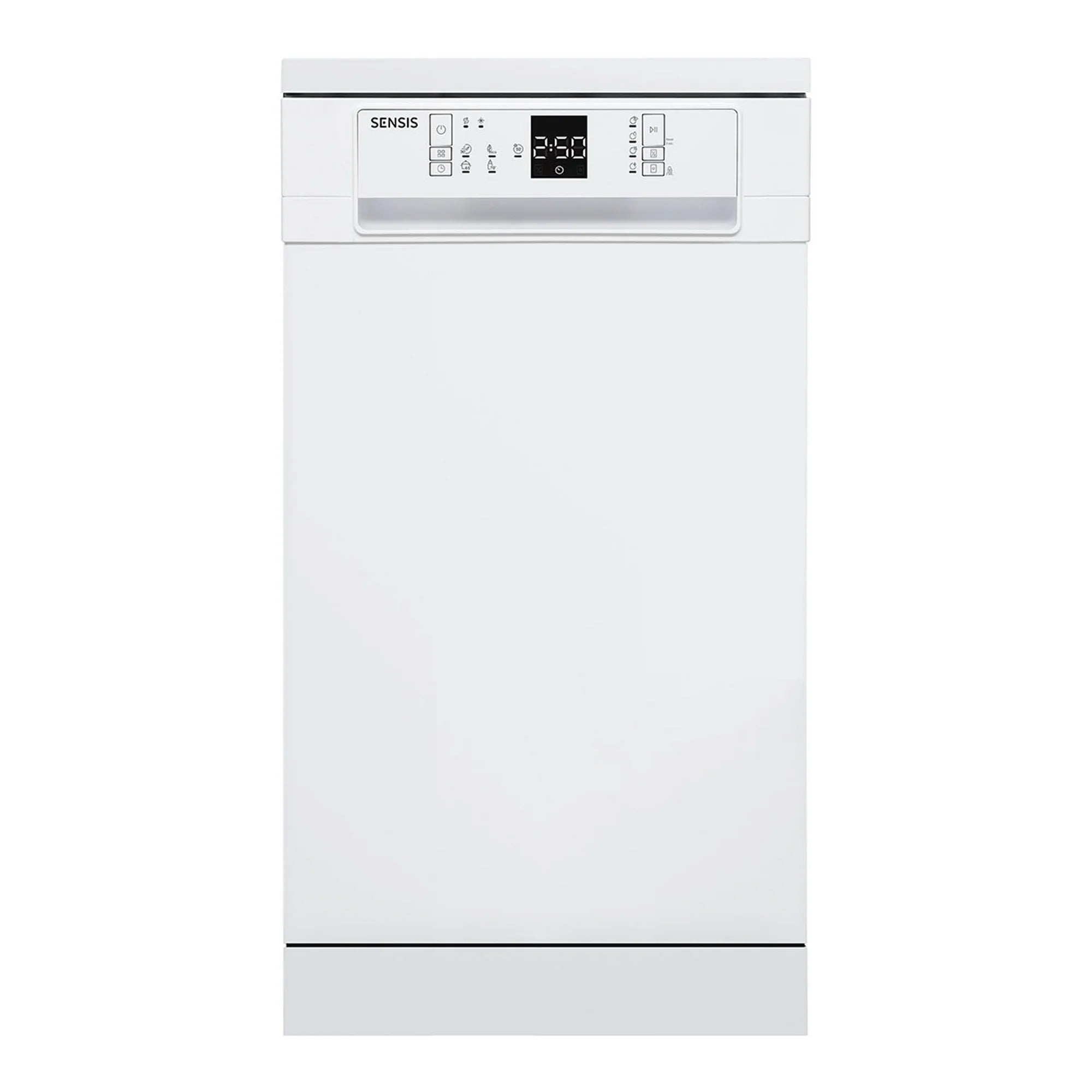 Sensis DWF0110SLEW Slimline Dishwasher In White - 10 Place Settings