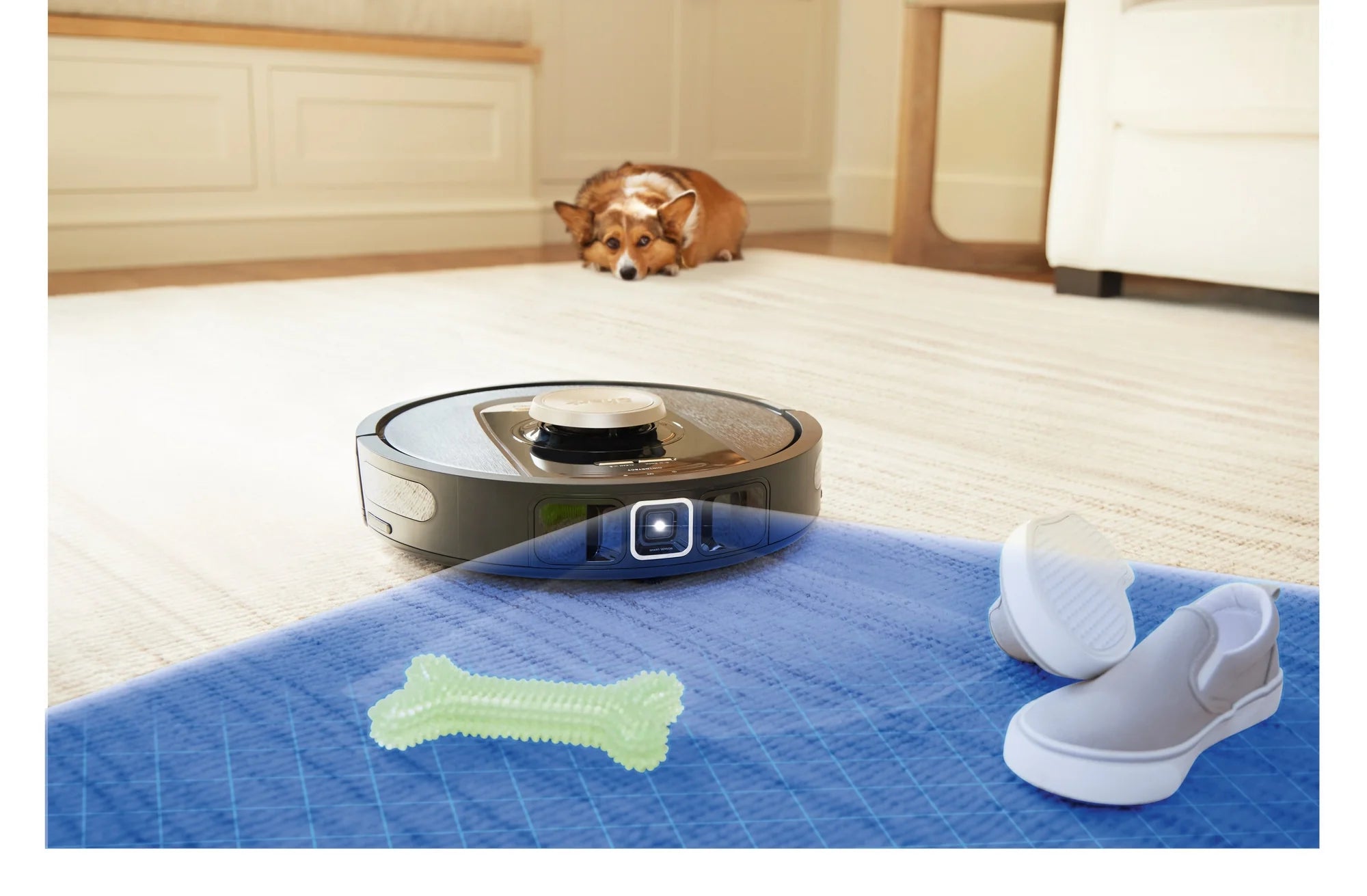 Shark RV2820VEUK PowerDetect Self-Empty Robot Vacuum - 100 Min Minutes Run Time - Black