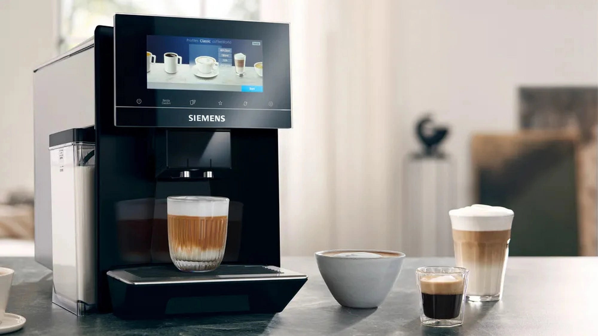 Siemens TQ903GB9 Bean To Cup Coffee Machine - Black