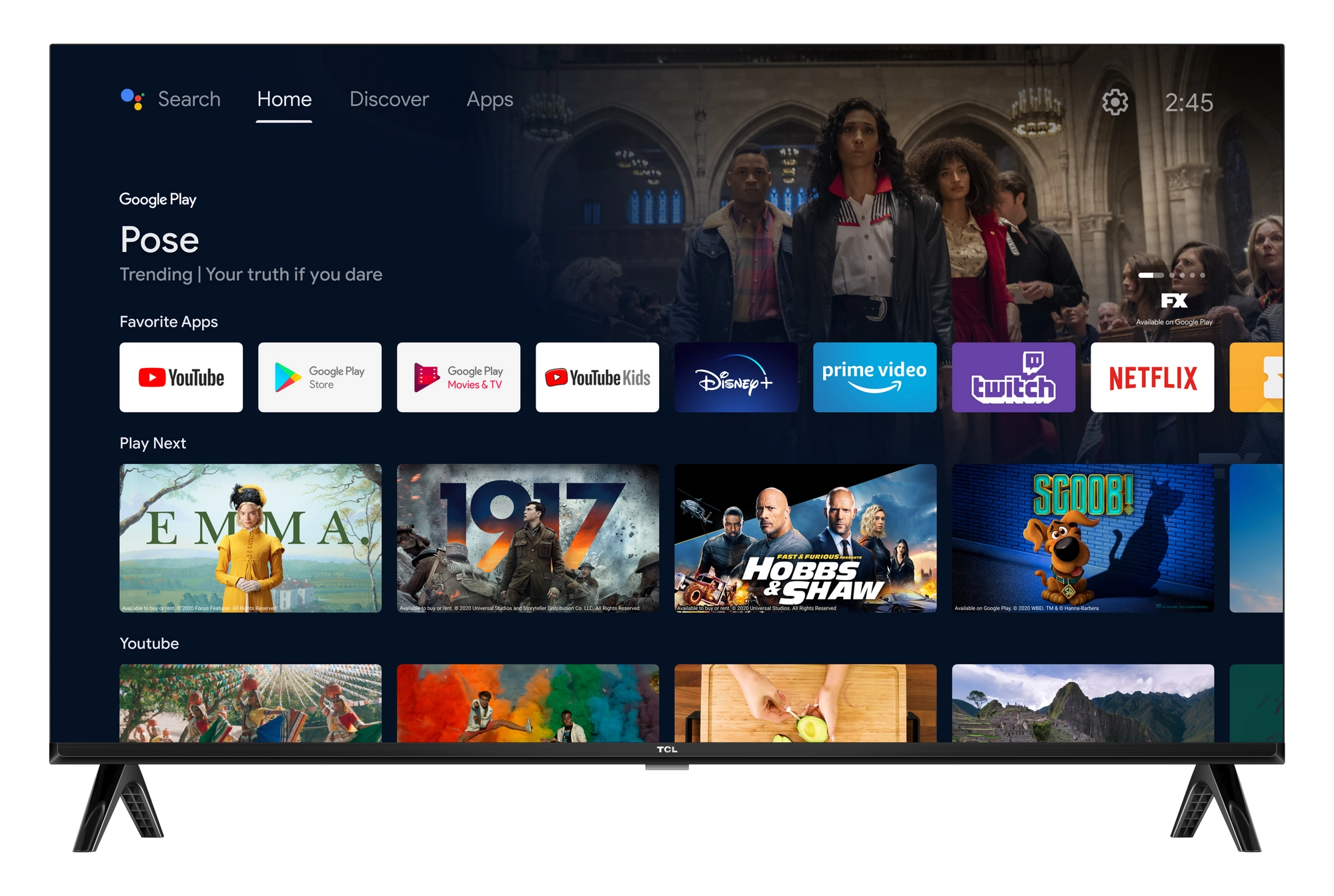 TCL 32S5400AFK 32" Frameless FHD HDR Smart Android TVs