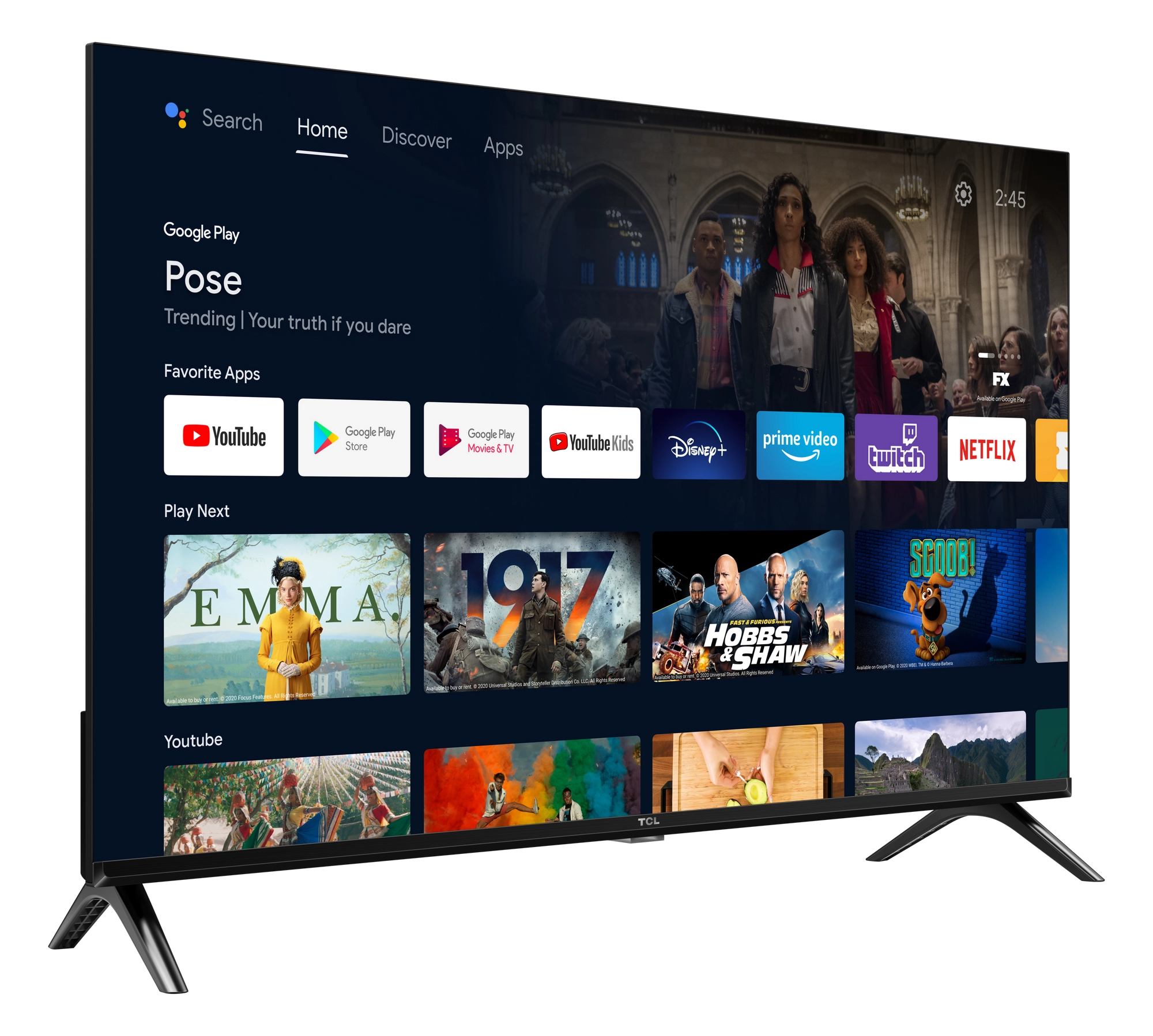 TCL 32S5400AFK 32" Frameless FHD HDR Smart Android TVs