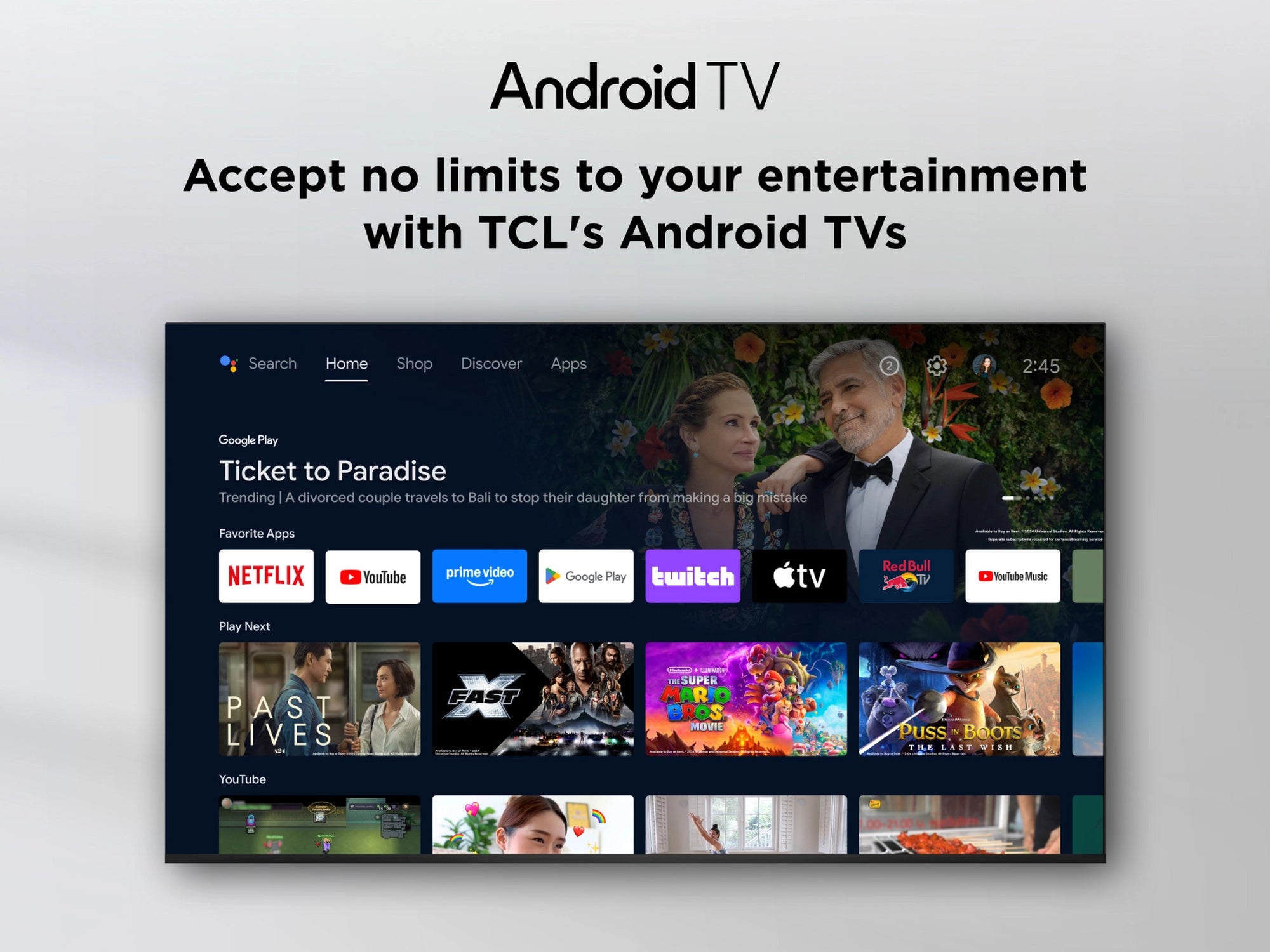 TCL 50V5C-UK 50" QLED FHD HDR Android TVs