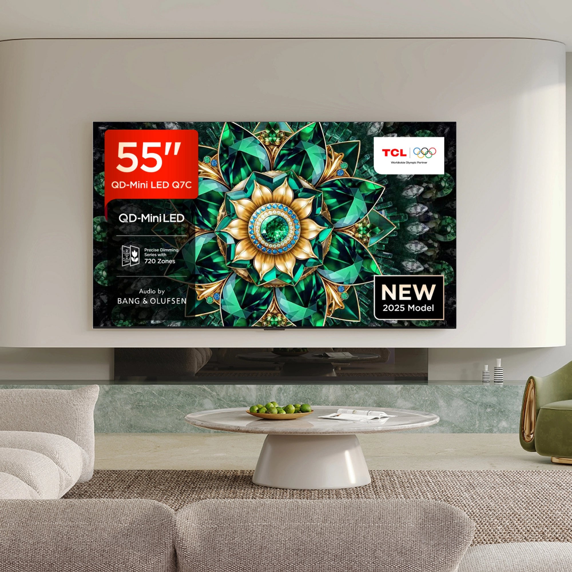 TCL 55Q7C-UK 55" 4K QD-Mini LED UHD Smart Google TVs