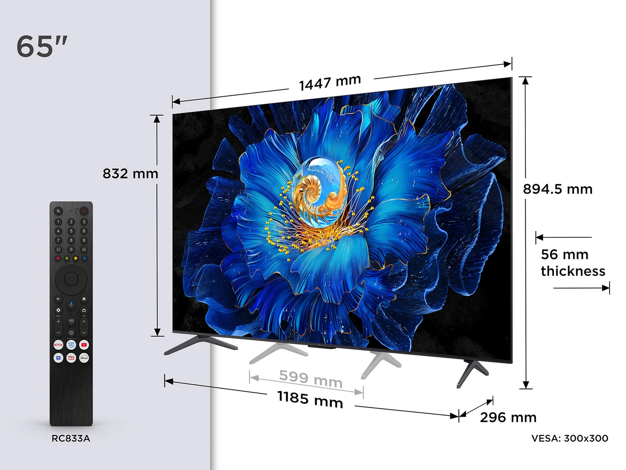 TCL 65C6KS-UK 65" 4K Ultra HD  QD-Mini LED TVs