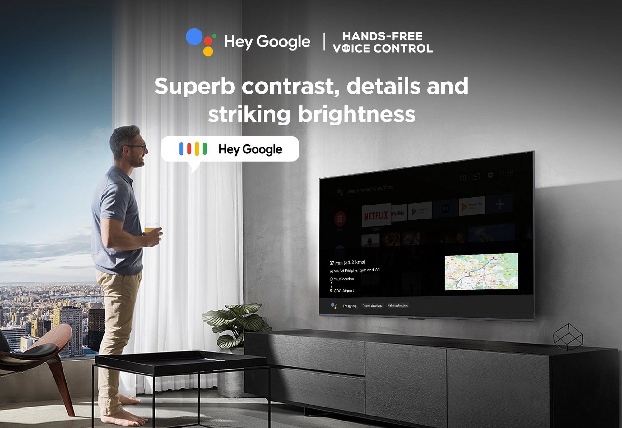 TCL 98C855K 98" 4K QLED HDR Premium Google TVs