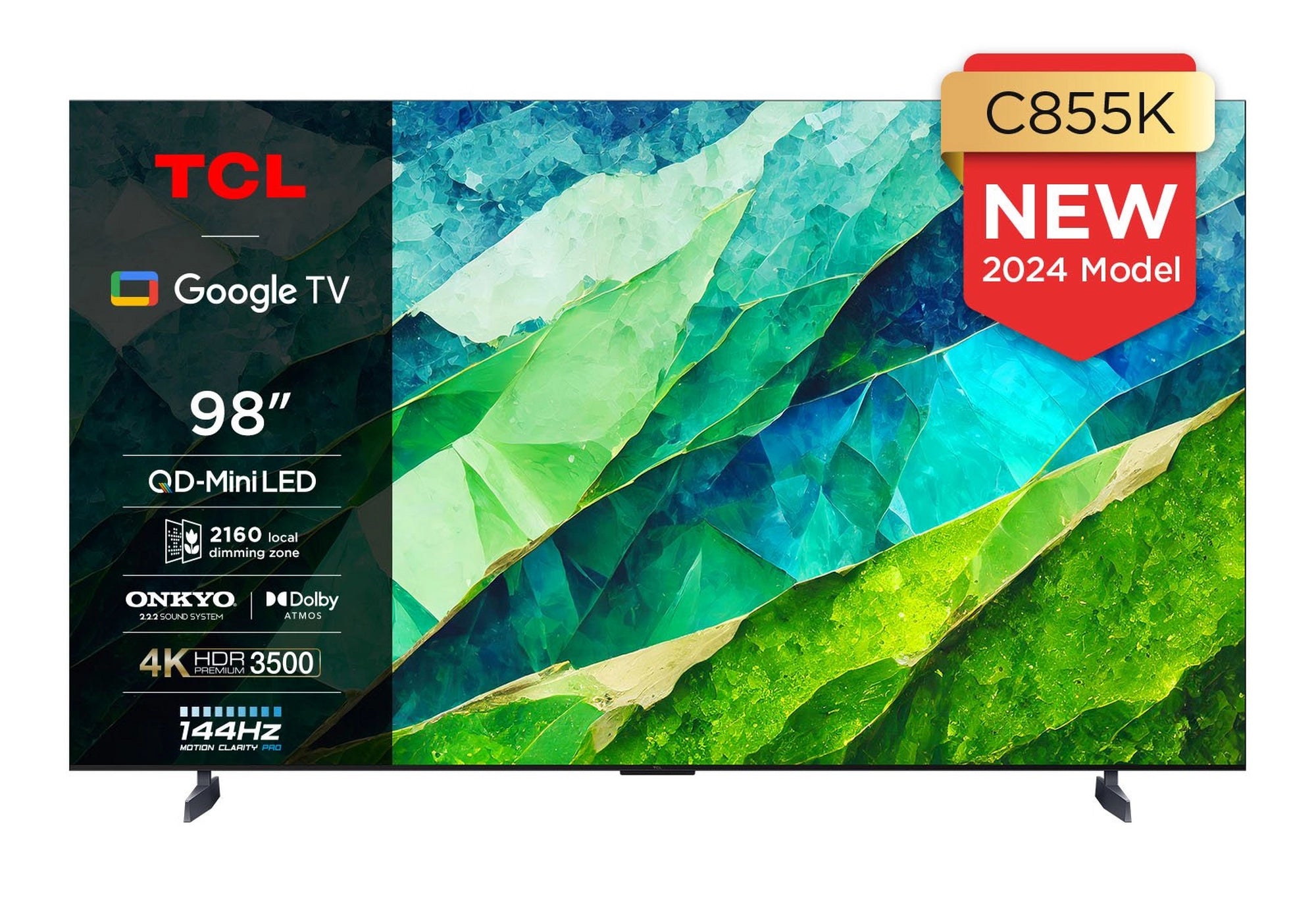 TCL 98C855K 98" 4K QLED HDR Premium Google TVs