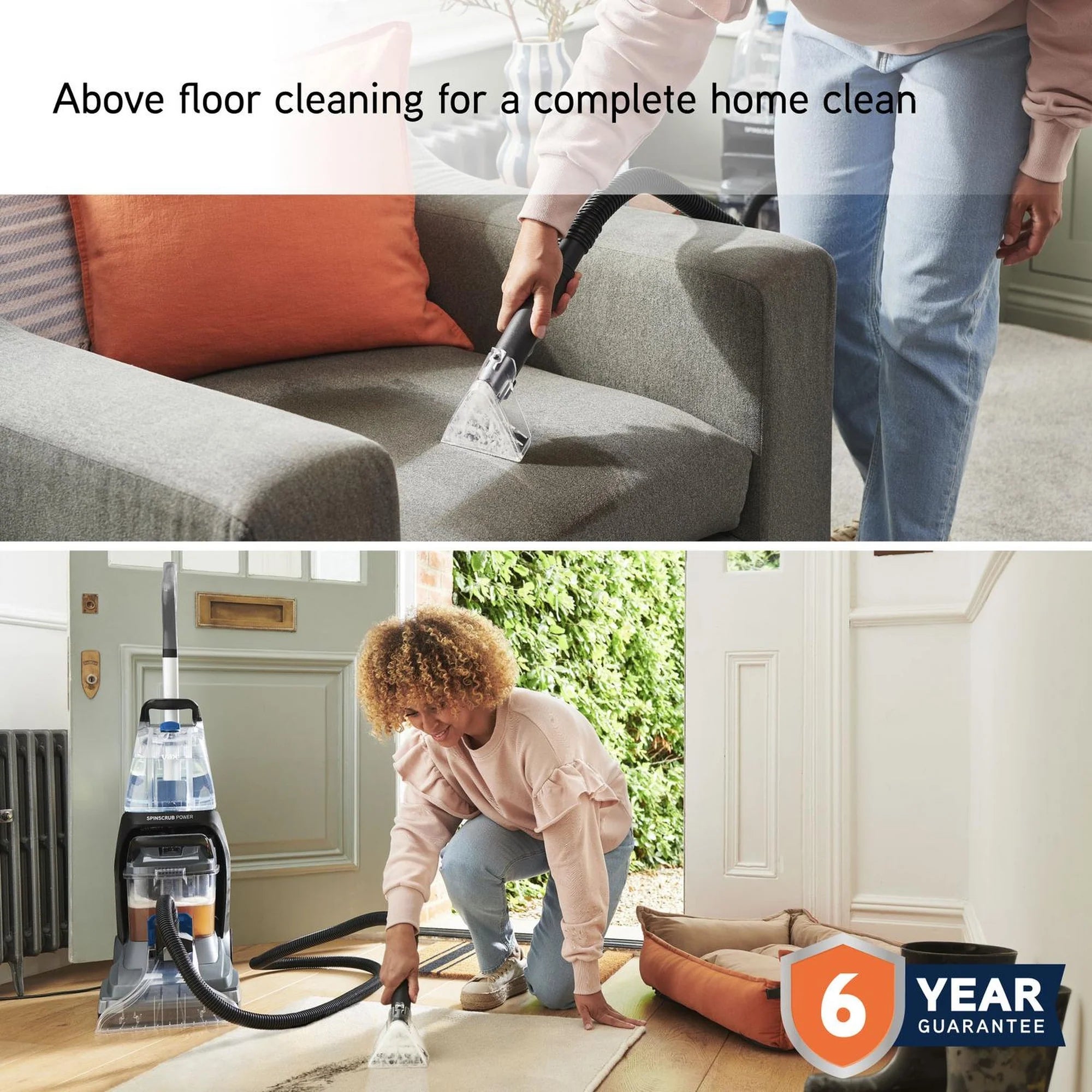 Vax CDCW-SSXS SpinScrub Power Carpet Washer - Grey & Tiger Blue