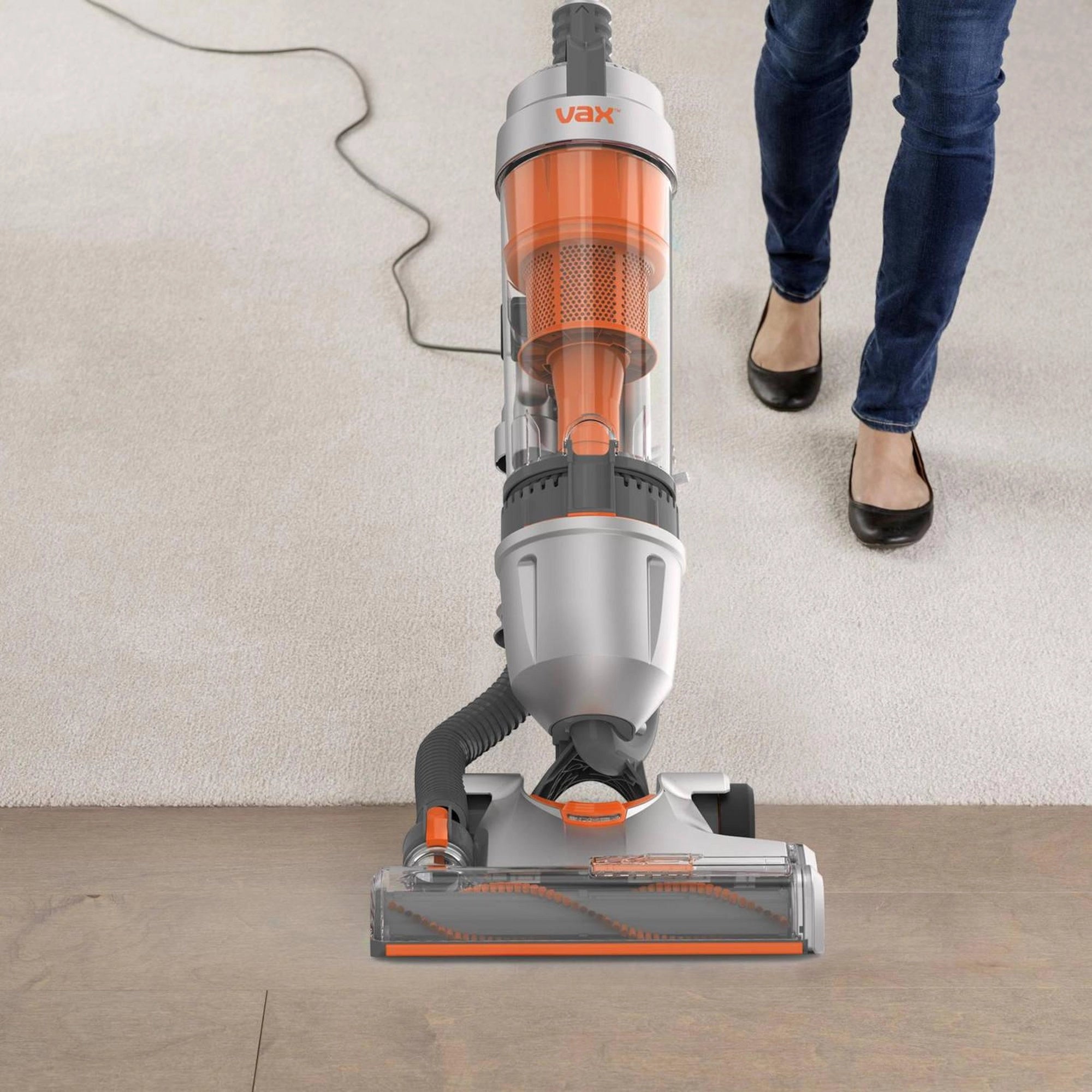 VAX U85-AS-Be Air Stretch Upright Corded Bagless Vacuum - Orange/Grey