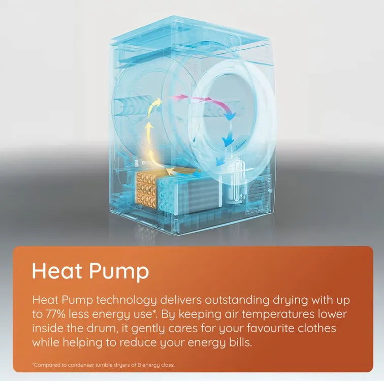 Hotpoint CHD93MWWUK 9KG Heat Pump Dryer - Outbuilding Safe - White